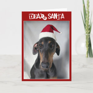 Santa Dog Christmas greeting card