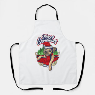 Santa Dog Christmas Puppy Santa Paws Merry Dogmas Apron