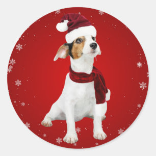 Santa Dog Christmas Sticker Sheet