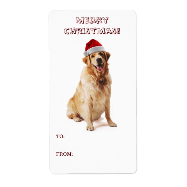 Santa Dog Gift Label (Front)