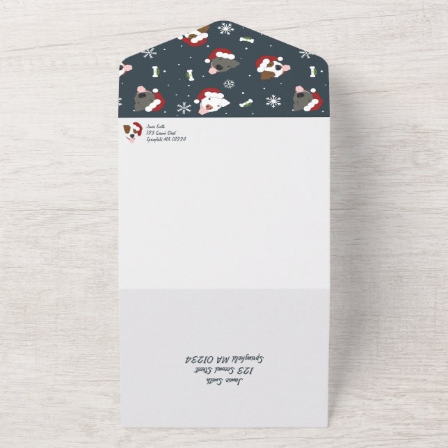 Santa Dog - Happy Howlidays All In One Invitation (Outside)