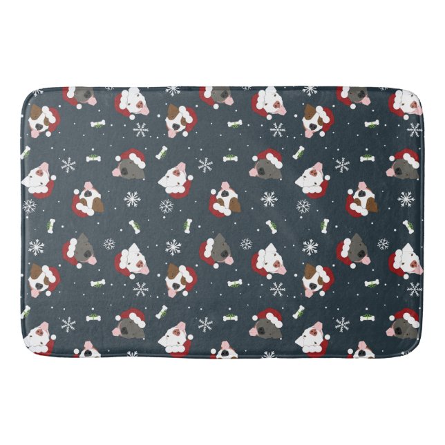 Santa Dogs Bath Mat (Front)