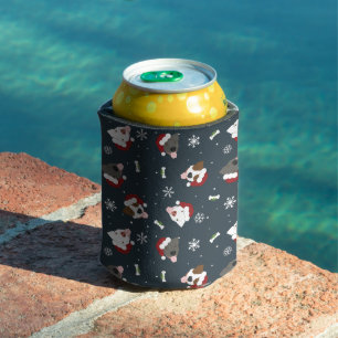 Santa Dogs Can Cooler