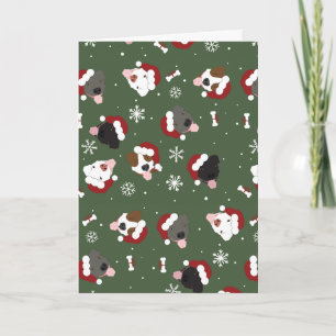 Santa Dogs on Green Card