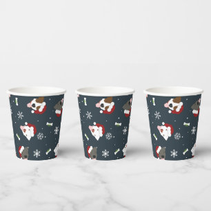 Santa Dogs Paper Cups