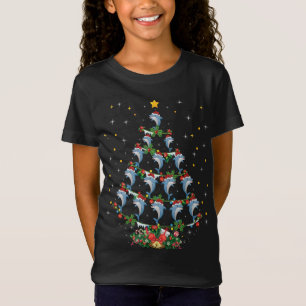 Santa Dolphin Fish Lover Xmas Gift Dolphin Christm T-Shirt