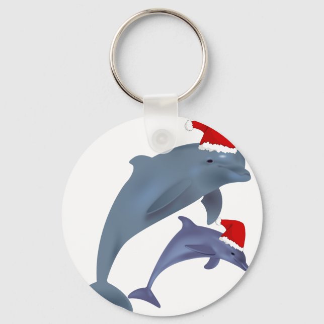 santa dolphins key ring (Front)