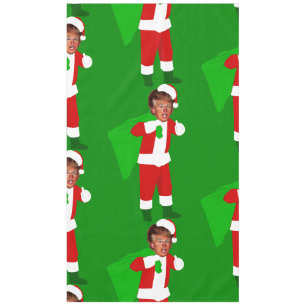 santa donald trump funny christmas tablecloth
