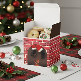 Santa down the chimney favour box