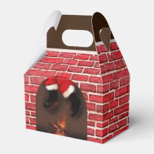 Santa down the chimney favour box