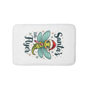 Santa Dragonfly Bath Mat
