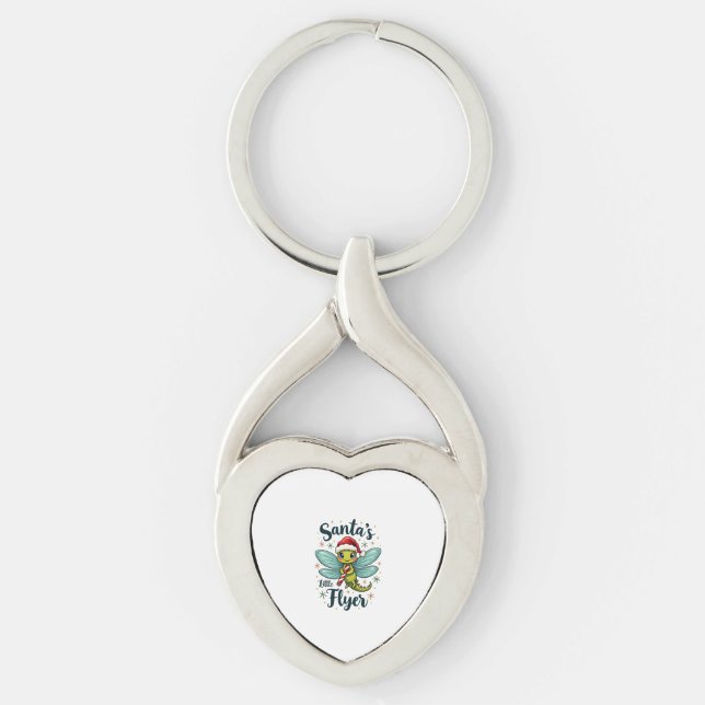 Santa Dragonfly Key Ring (Front)