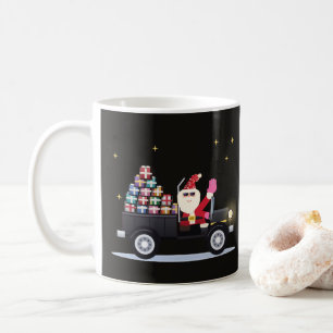 Santa Driving Truck Christmas Gift Coffee Mug
