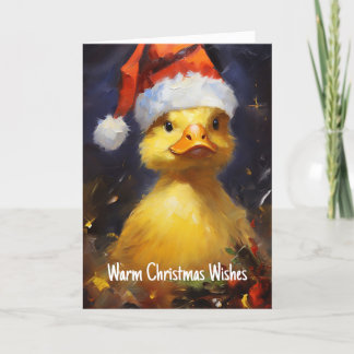 Santa Duck Christmas Card