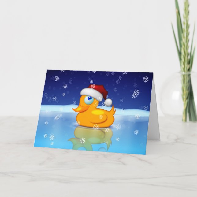 Santa Duck Holiday Card (Front)
