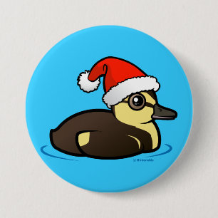 Santa Duckling 7.5 Cm Round Badge