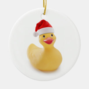 Santa Ducky Christmas Ornament