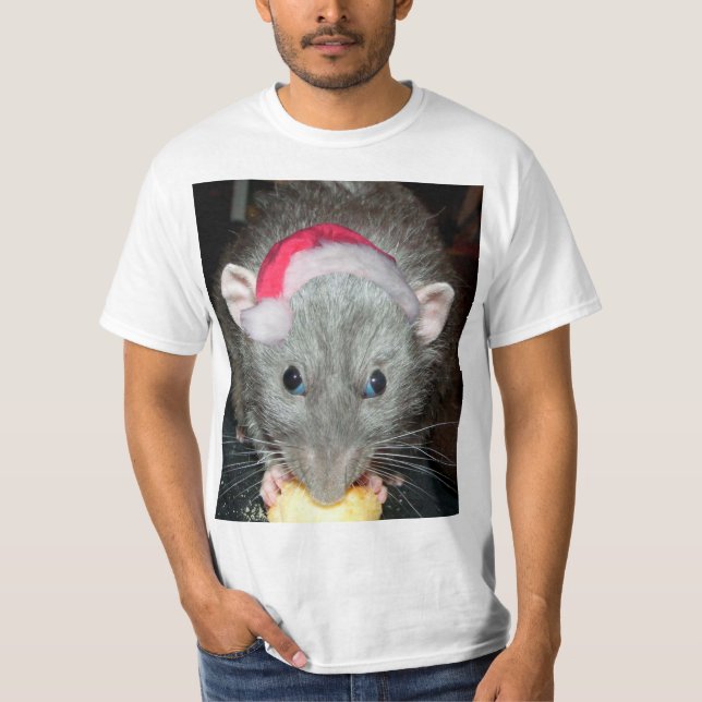 Santa Dumbo rat Christmas T-Shirt (Front)