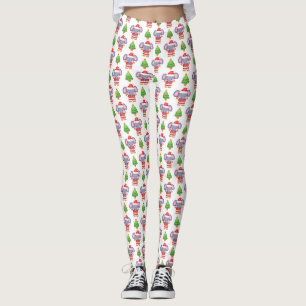 Santa Elephant Chic Christmas Holiday Leggings