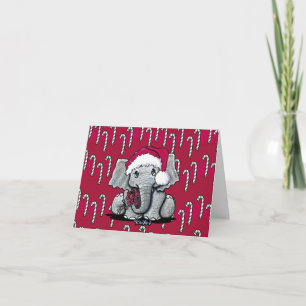 Santa Elephant Christmas Card