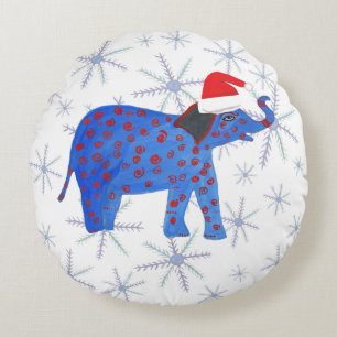 Santa  ElephantRound throw cushion