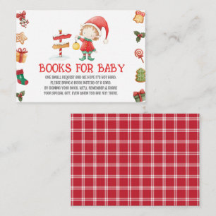 Santa Elf, Christmas Baby Shower Books for Baby Enclosure Card