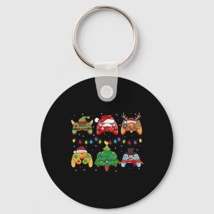Santa Elf Gaming Controllers Snowman Boys Kids Key Ring