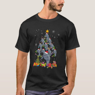 Santa ELF Reindeer Mana Xmas Tree Xmas Light Mana T-Shirt