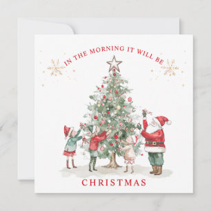 Santa Elf's & Christmas Tree Holiday Card