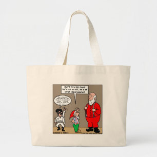 Santa & Elves Impersonator Funny Gifts & Tees Large Tote Bag