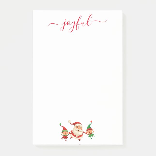 Santa & Elves Joyful Christmas  Post-it Notes (Front)