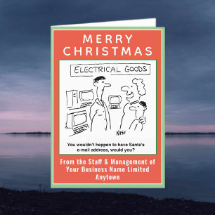 Santa Email Address Funny Retail Christmas Holiday Card