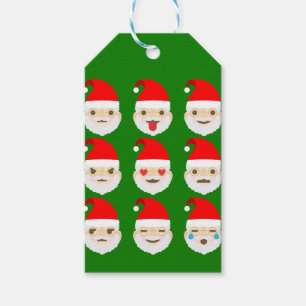 santa emoji emoticons gift tags