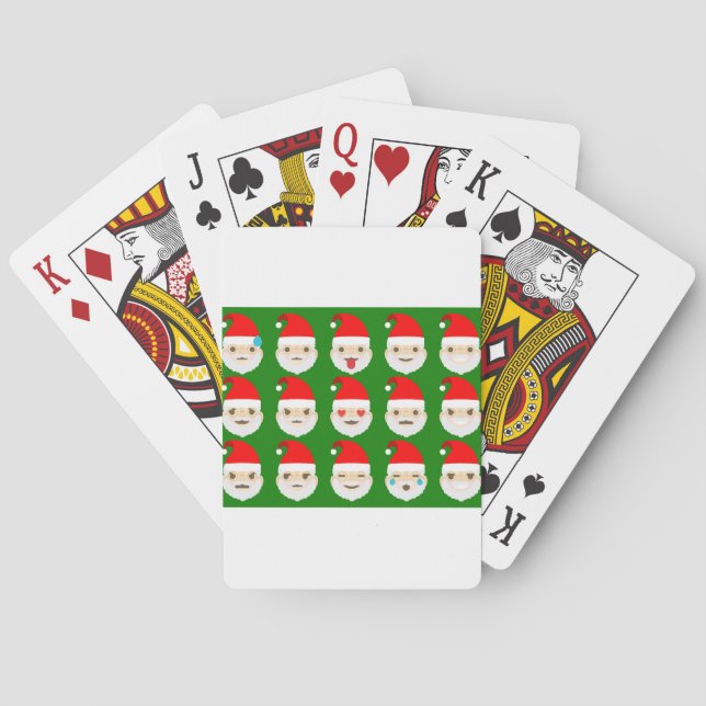 santa emoji emoticons playing cards (Back)