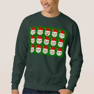 santa emoji emoticons sweatshirt