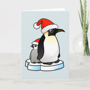 Santa Emperor Penguin Holiday Card