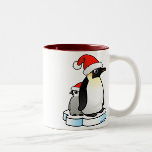 Santa Emperor Penguin Two-Tone Coffee Mug