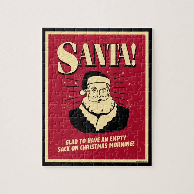 Santa: Empty Sack On Christmas Morning Jigsaw Puzzle (Vertical)