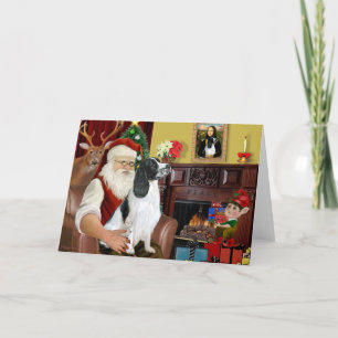 Santa-Engish Springer 7 Holiday Card