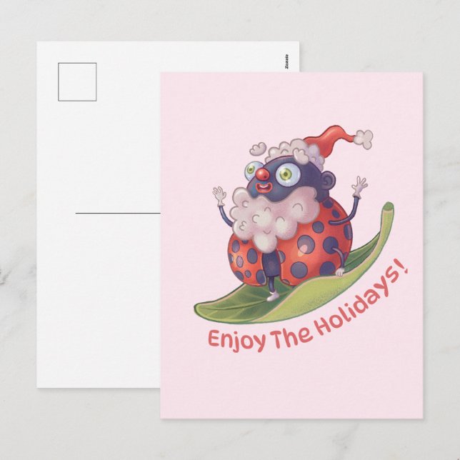 Santa Enjoy The Holidays  Holiday Postcard (Front/Back)