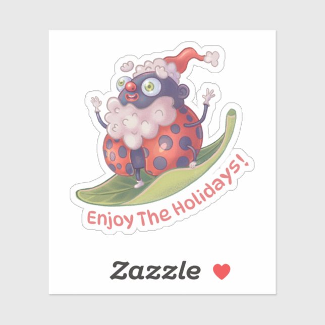 Santa Enjoy The Holidays Sticker (Sheet)