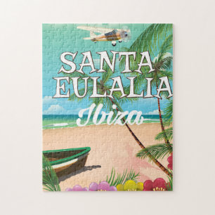 Santa Eulalia Ibiza vintage travel poster Jigsaw Puzzle