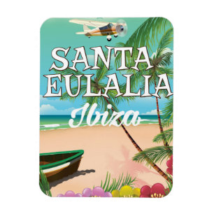 Santa Eulalia Ibiza vintage travel poster Magnet