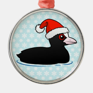 Santa Eurasian Coot Metal Tree Decoration