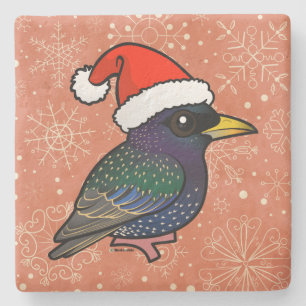 Santa European Starling Stone Coaster