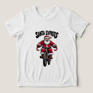 Santa Express – Magical Christmas T-Shirt Design Tri-Blend Shirt
