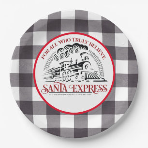 Santa Express Train Paper Plate