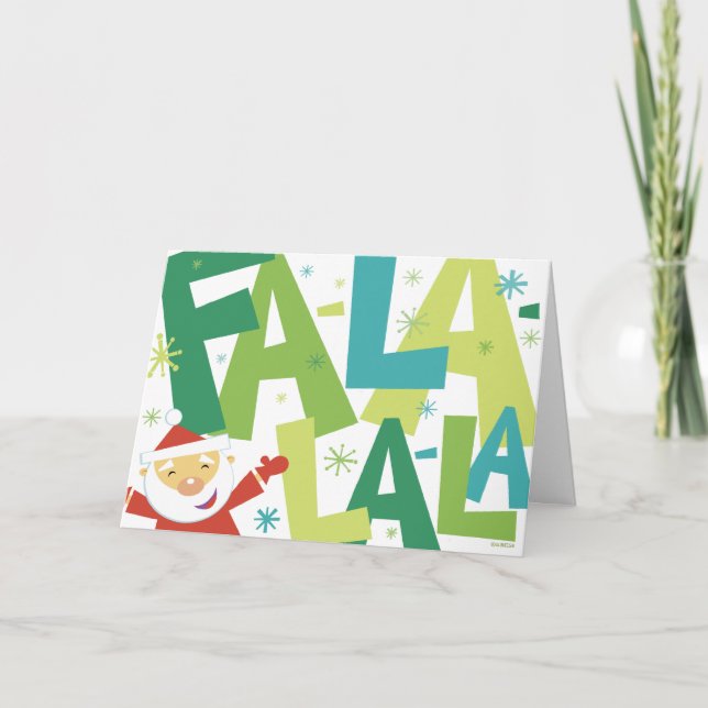 SANTA Fa-La-la-ing CHRISTMAS Card (Front)