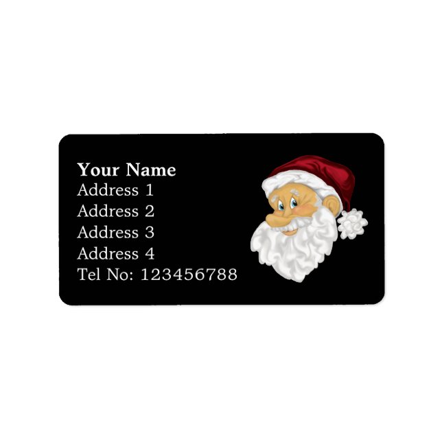 Santa Face Address labels (M) (Front)