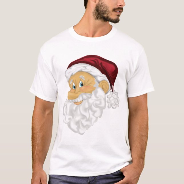 Santa face Christmas holiday t-shirt (Front)